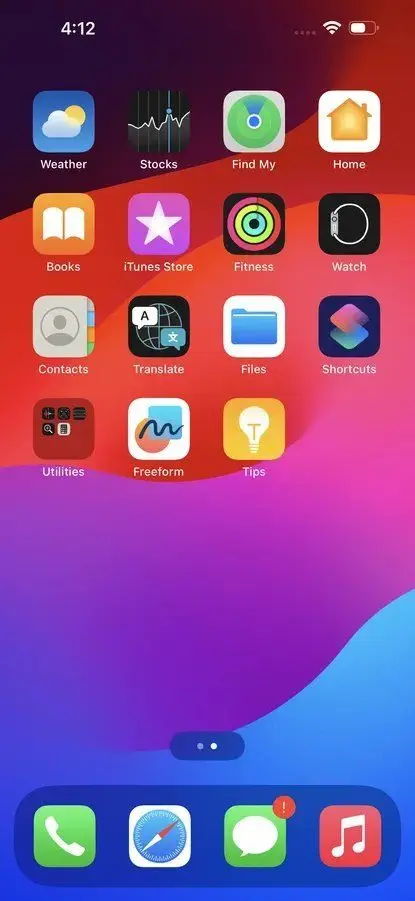 Apple iPhone 15 Home Screen Image.