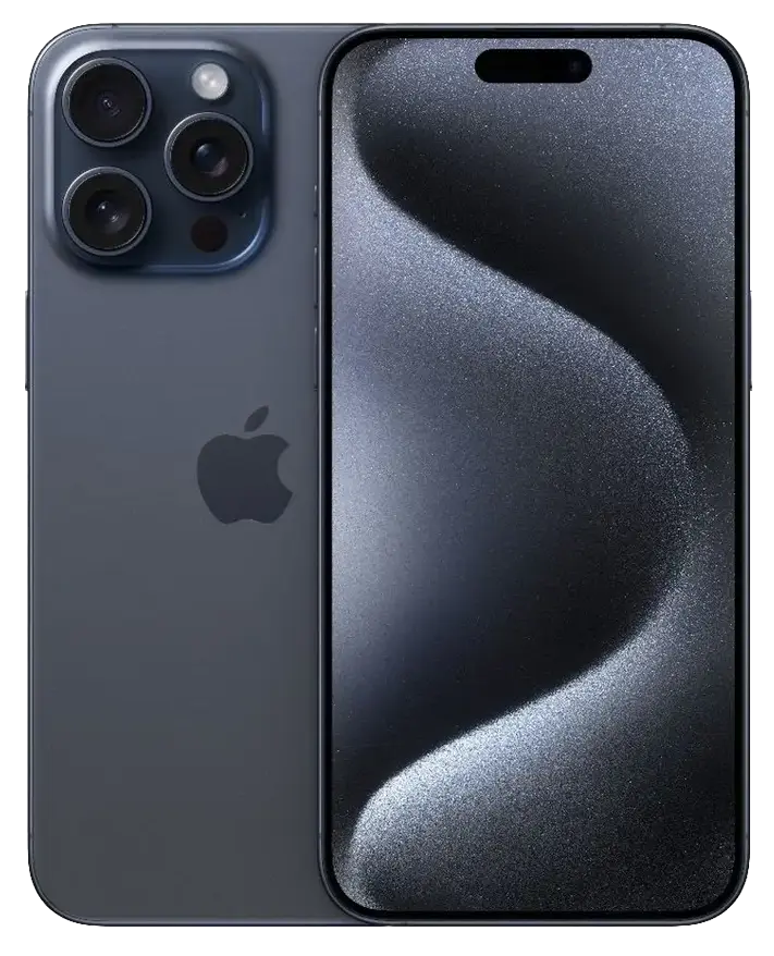 Apple iPhone 15 Pro Blue Titanium official image