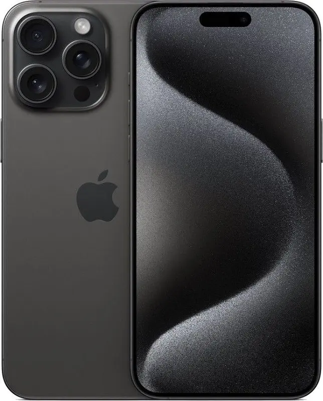 Apple iPhone 15 Pro Max Black Titanium Official Image.