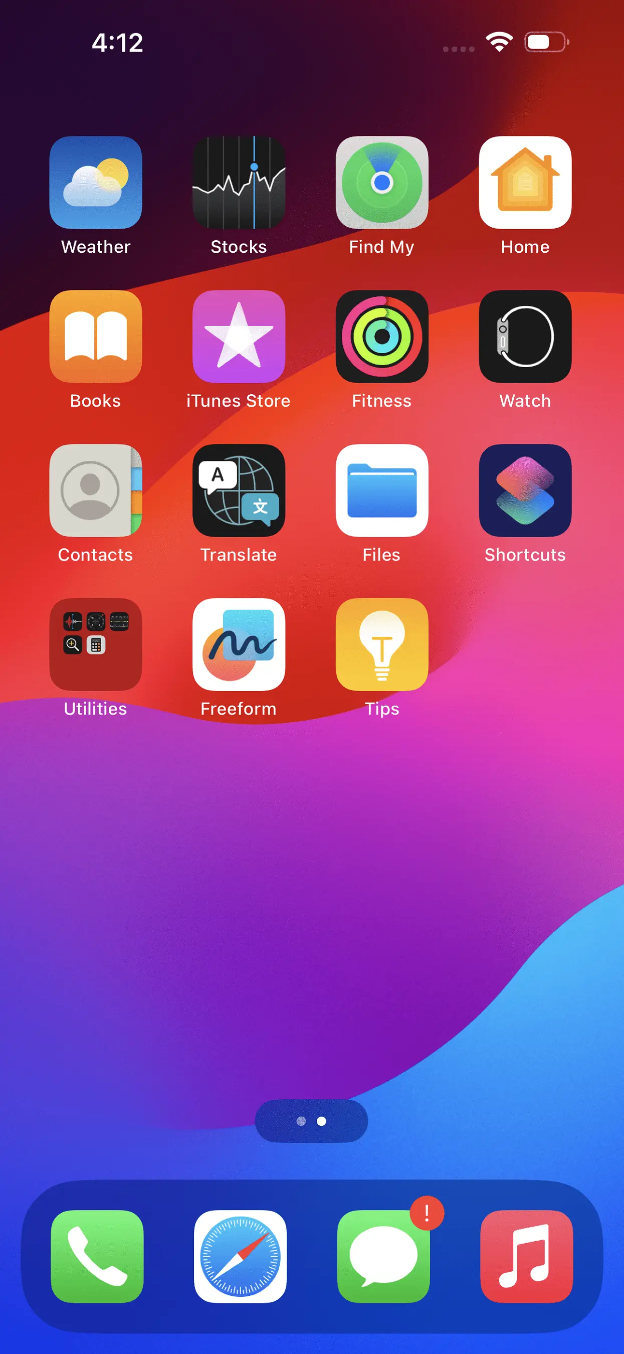 Apple iPhone 15 Pro Max Home Screen Image.