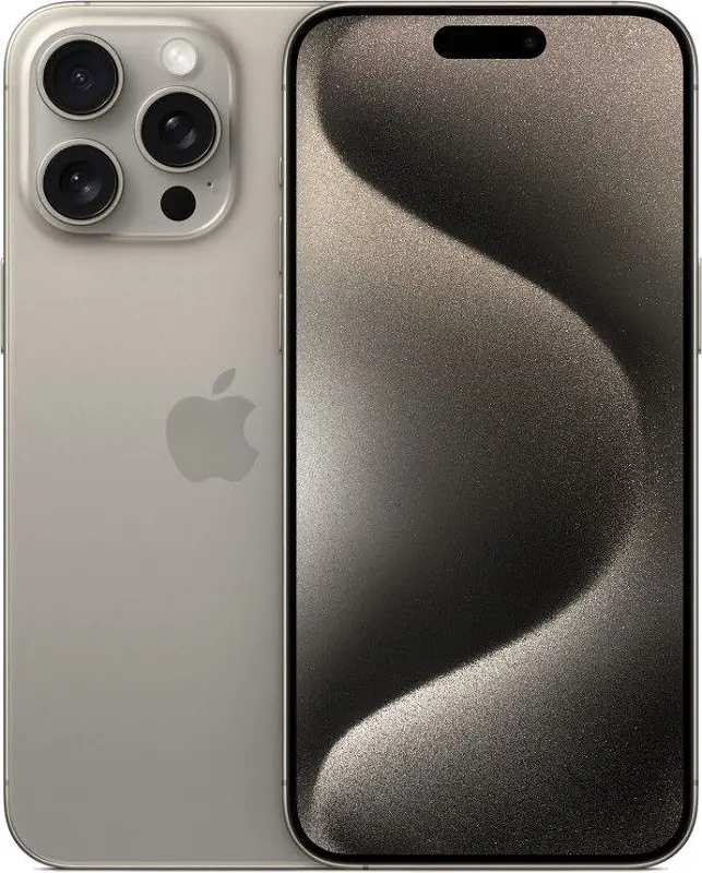 Apple iPhone 15 Pro Max Natural Titanium Official Image.