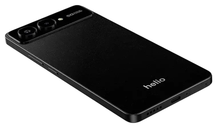 Helio 95 4G Carbon Black Left Side Image.