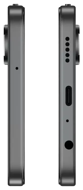 Honor X6d 5G Midnight Black Charging Port Side.