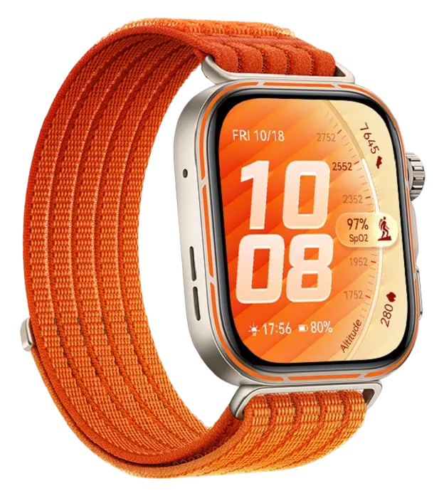 Huawei Watch Fit 5 Pro Orange Left Side Image