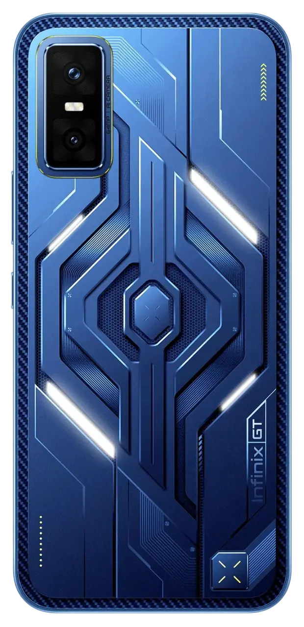 Infinix GT 30 5G Cyber Blue Back Image.