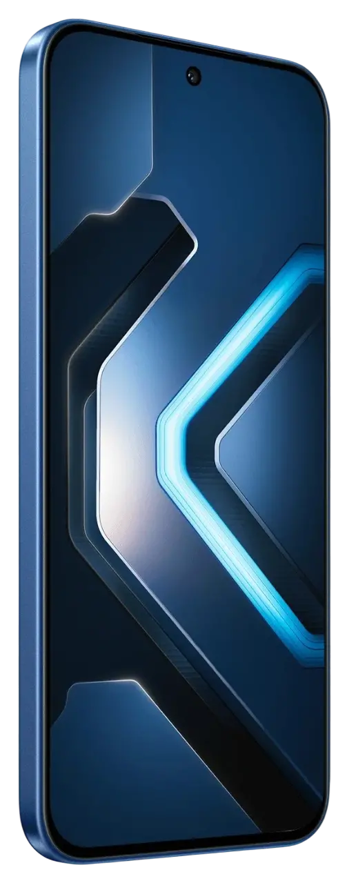 Infinix GT 30 5G Cyber Blue Left Side Image.