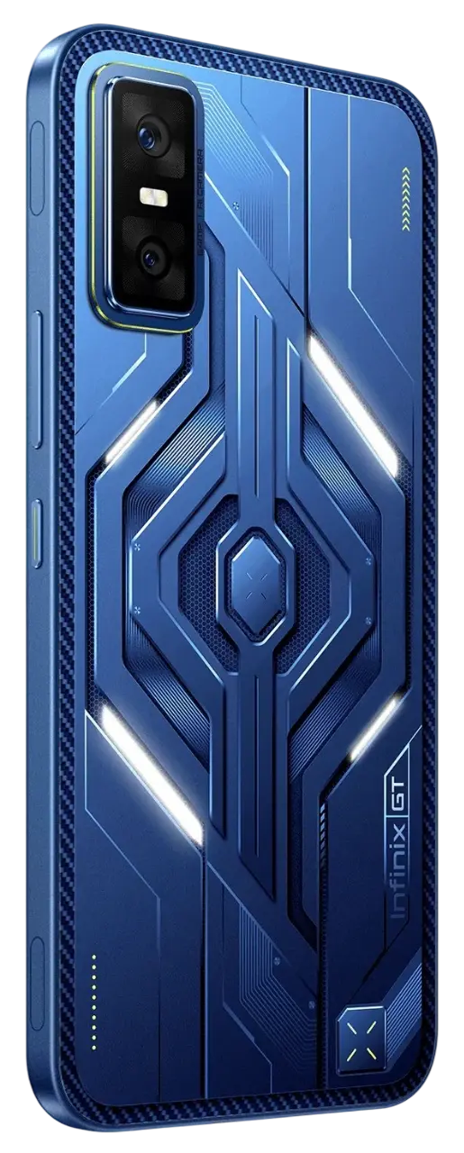 Infinix GT 30 5G Cyber Blue Right Side Image.