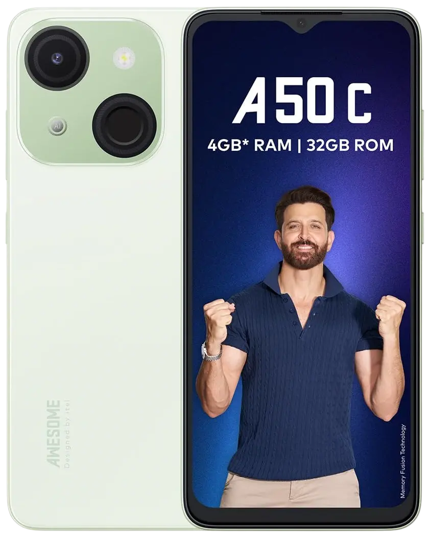 Itel A50C Misty Aqua Official Image