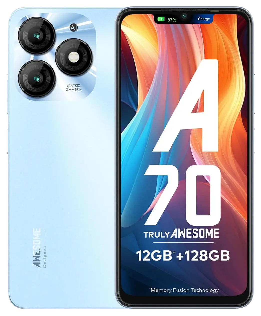 Itel A70 Azure Blue Official