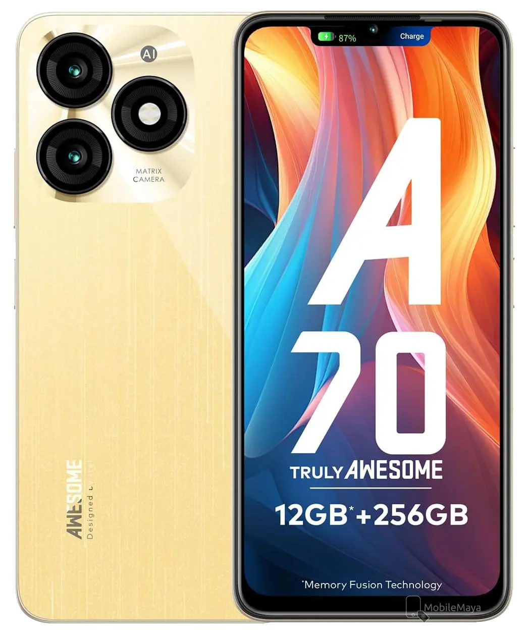 Itel A70 Brilliant Gold Official