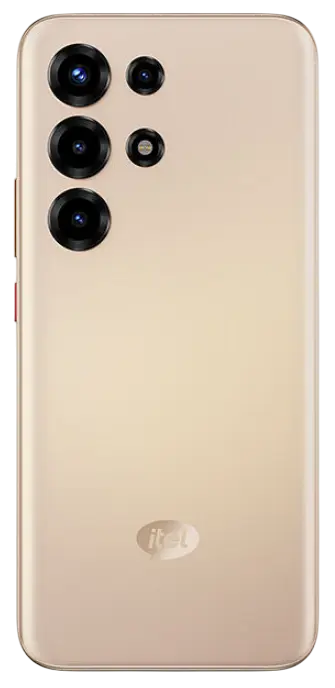 Itel Super 26 Ultra 4G Gold Back Image.