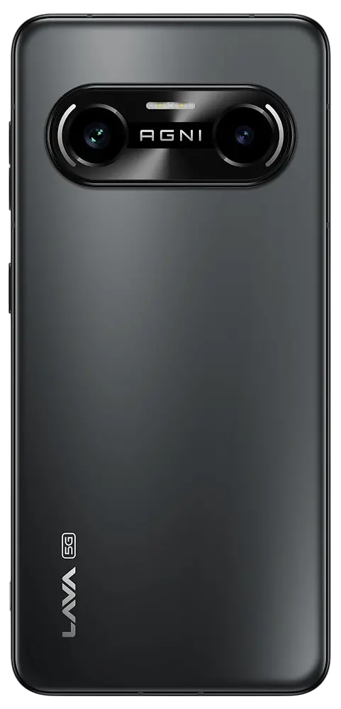 Lava Agni 4 Phantom Black Back Side Image.
