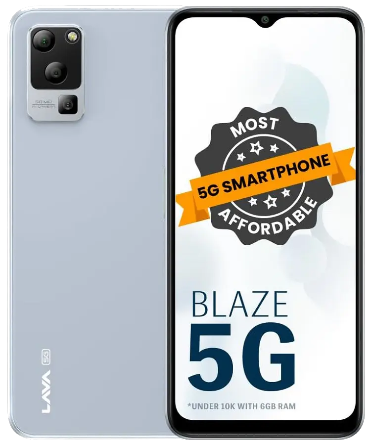 Lava Blaze 5G Glass Blue
