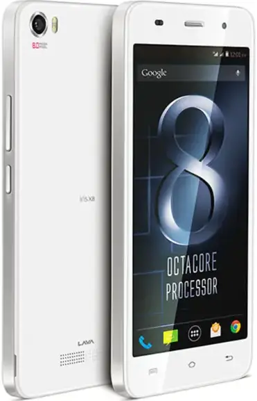 Lava Iris X8 White Image.