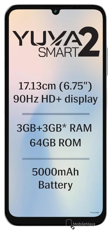 Lava Yuva Smart 2 Front Side Image.