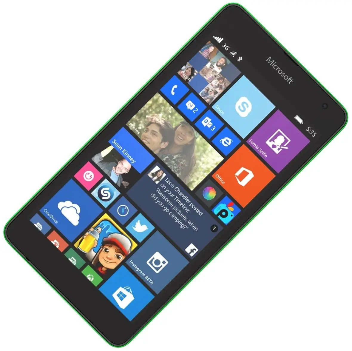 Microsoft Lumia 535 Dual SIM Front Laft Image.jpg