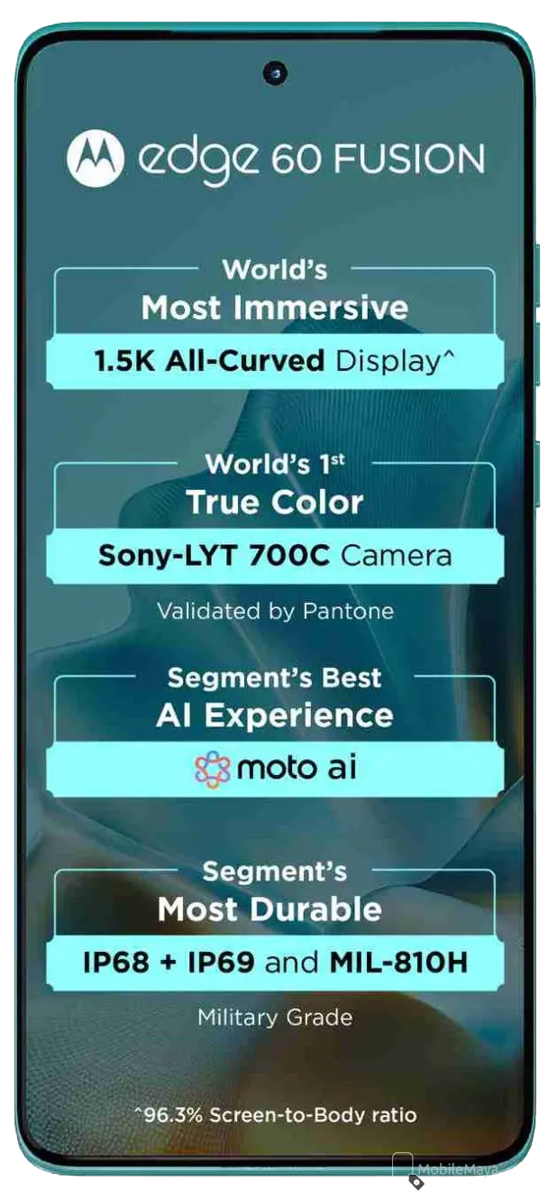 Motorola Edge 60 Fusion Display Side.