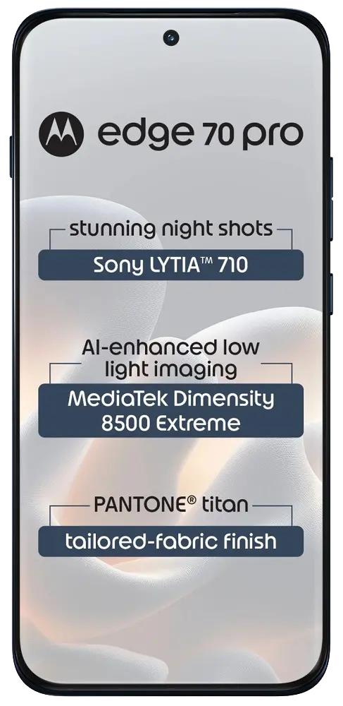 Motorola Edge 70 Pro Pantone Titan Front Side Image