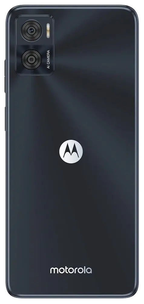 Motorola Moto E22 4G Astro Black Back Side Image
