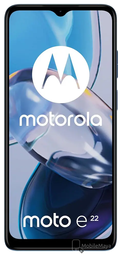 Motorola Moto E22 4G Crystal Blue Front Side Image