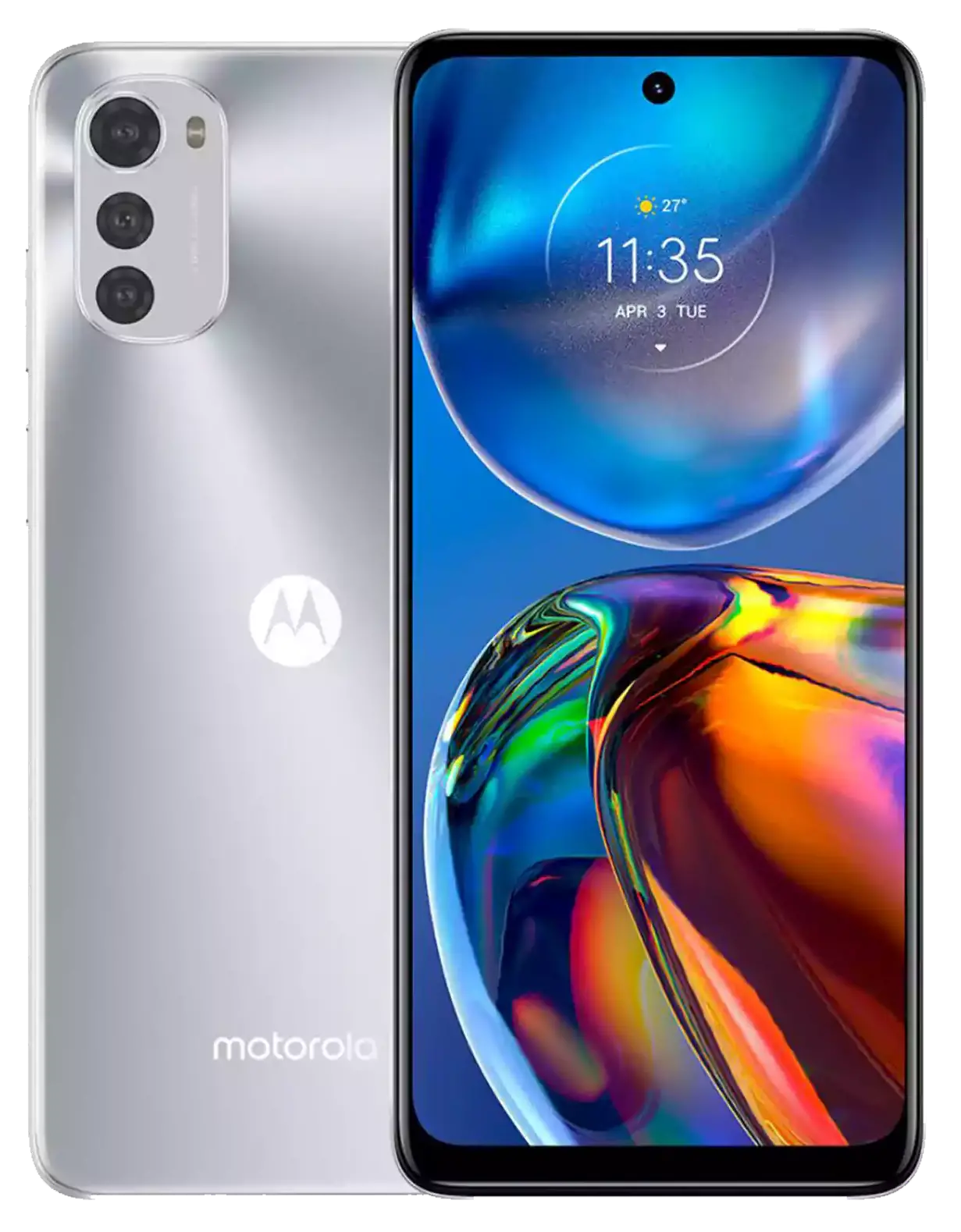 Motorola Moto E32 Misty Silver official image