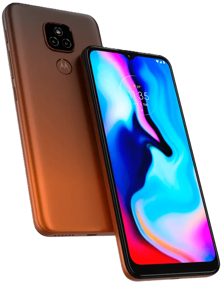 Motorola Moto E7 Plus Twilight Orange official image