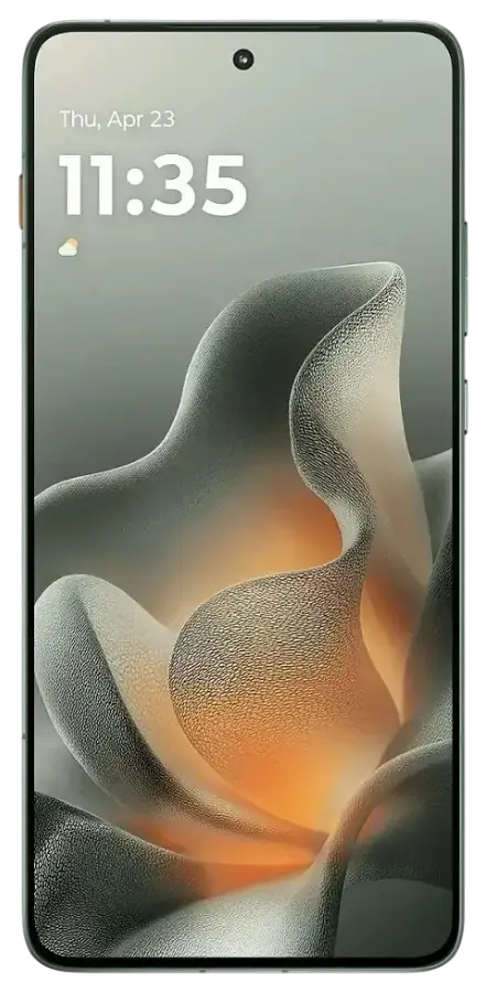 Motorola Moto X70 Air 5G Pantone Lily Pad Front Side Image.