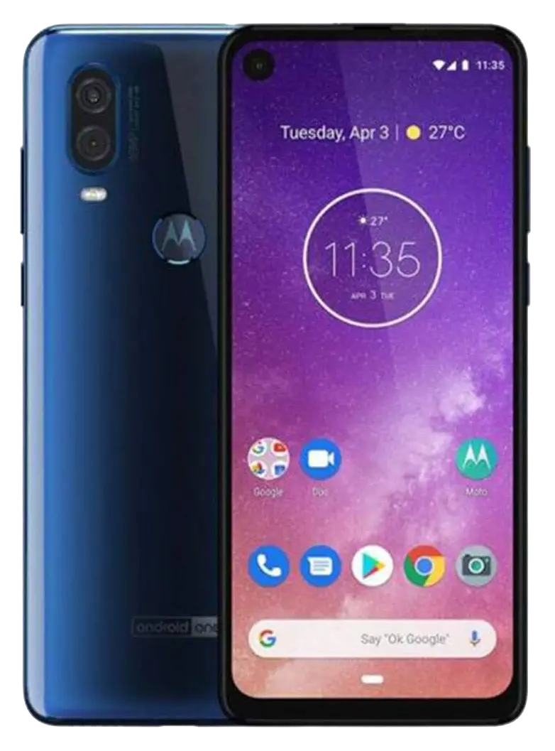 Motorola One Vision Sapphire gradient official image