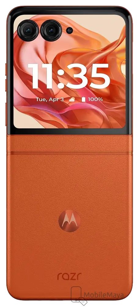 Motorola Razr 2024 Spritz Orange Back Side Image