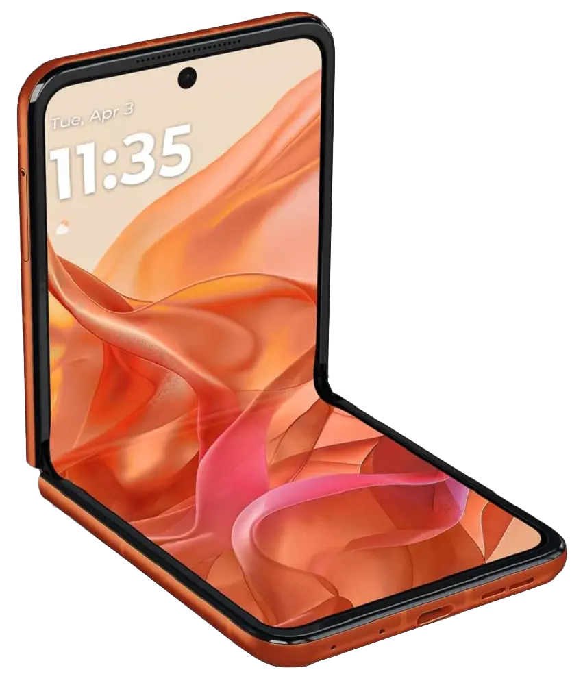 Motorola Razr 2024 Spritz Orange Folding Display Image
