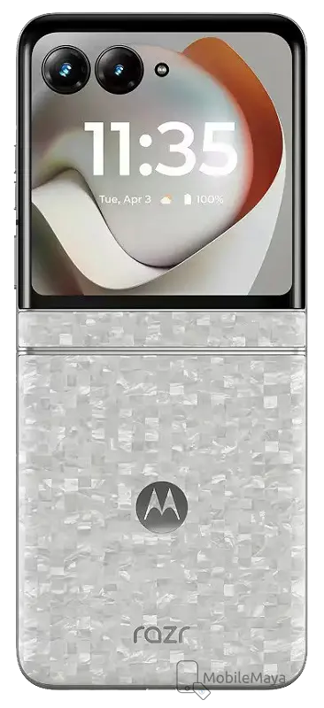 Motorola Razr 70 Pantone Bright White Back Side Image