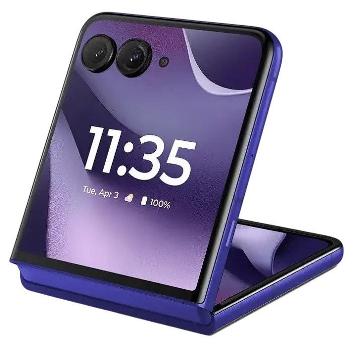 Motorola Razr 70 Ultra Pantone Orient Blue Folding Image