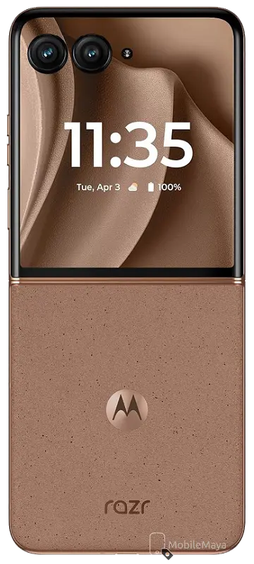 Motorola Razr Plus 2025 Pantone Mocha Mousse Back Side Image