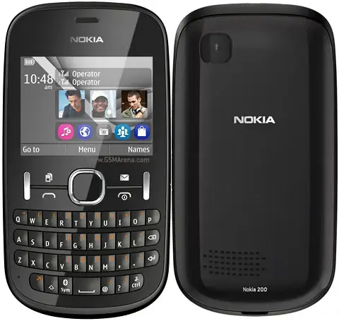 Nokia Asha 200 black official Image