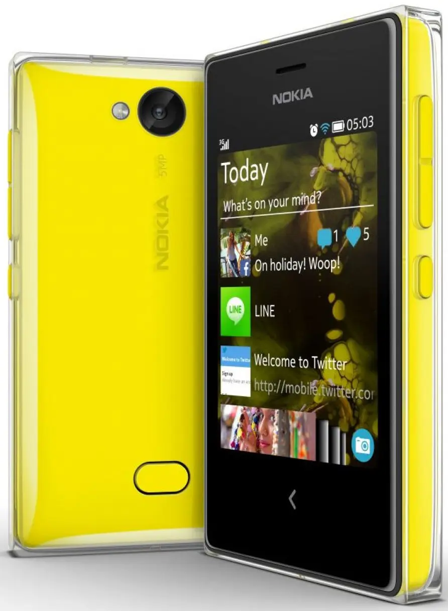 Nokia Asha 500 Dual SIM yellow color image