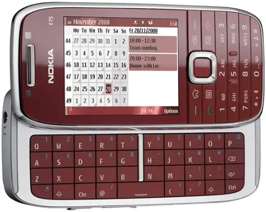 Nokia E75 red official Image