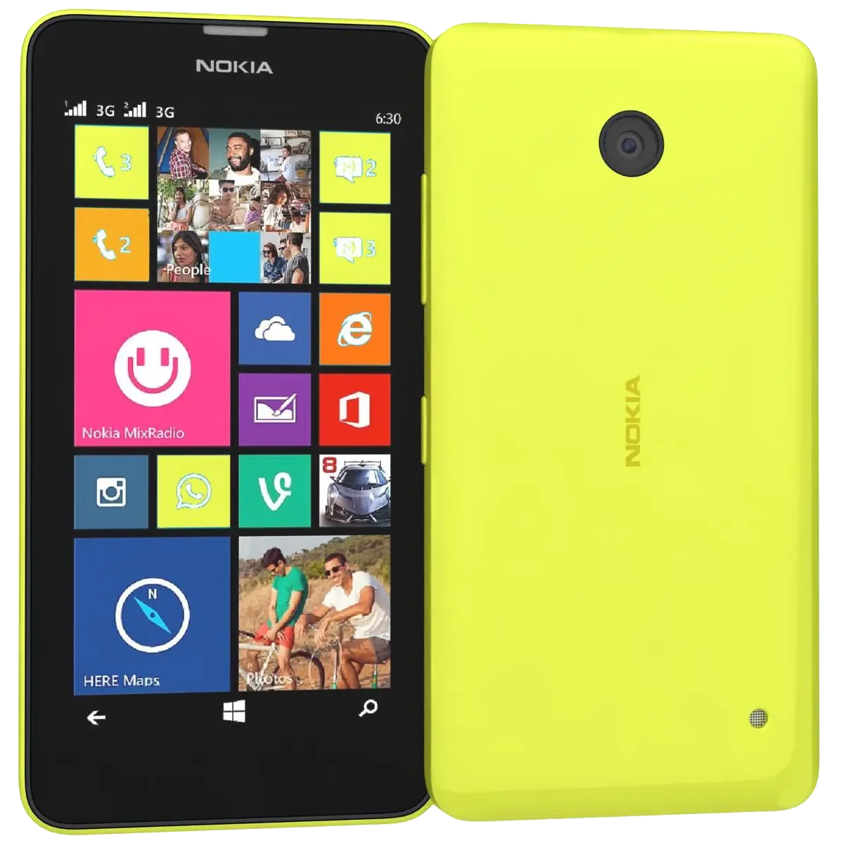 Nokia Lumia 630 Yellow Image