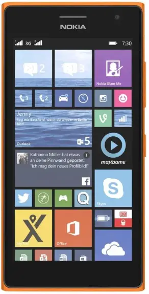 Nokia Lumia 730 Dual SIM Front Side Image.