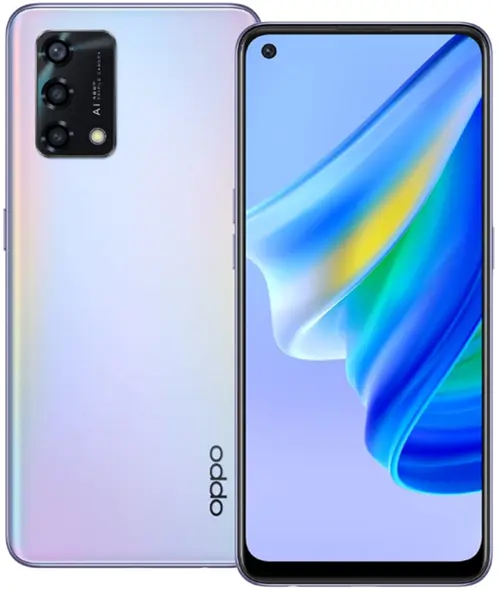 Oppo A95 Glowing Rainbow Silver official picture