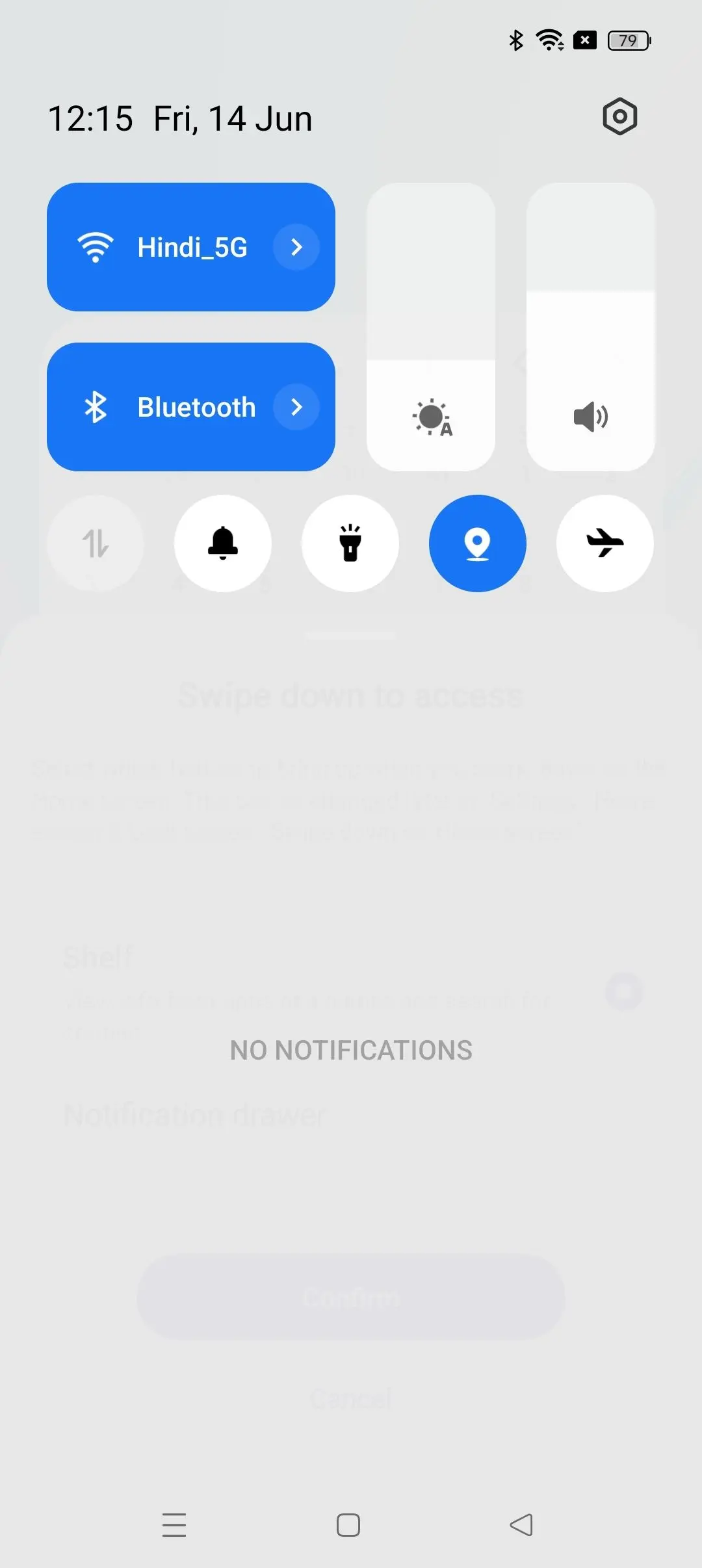 Oppo F27 Pro Plus Notification Panel Image.