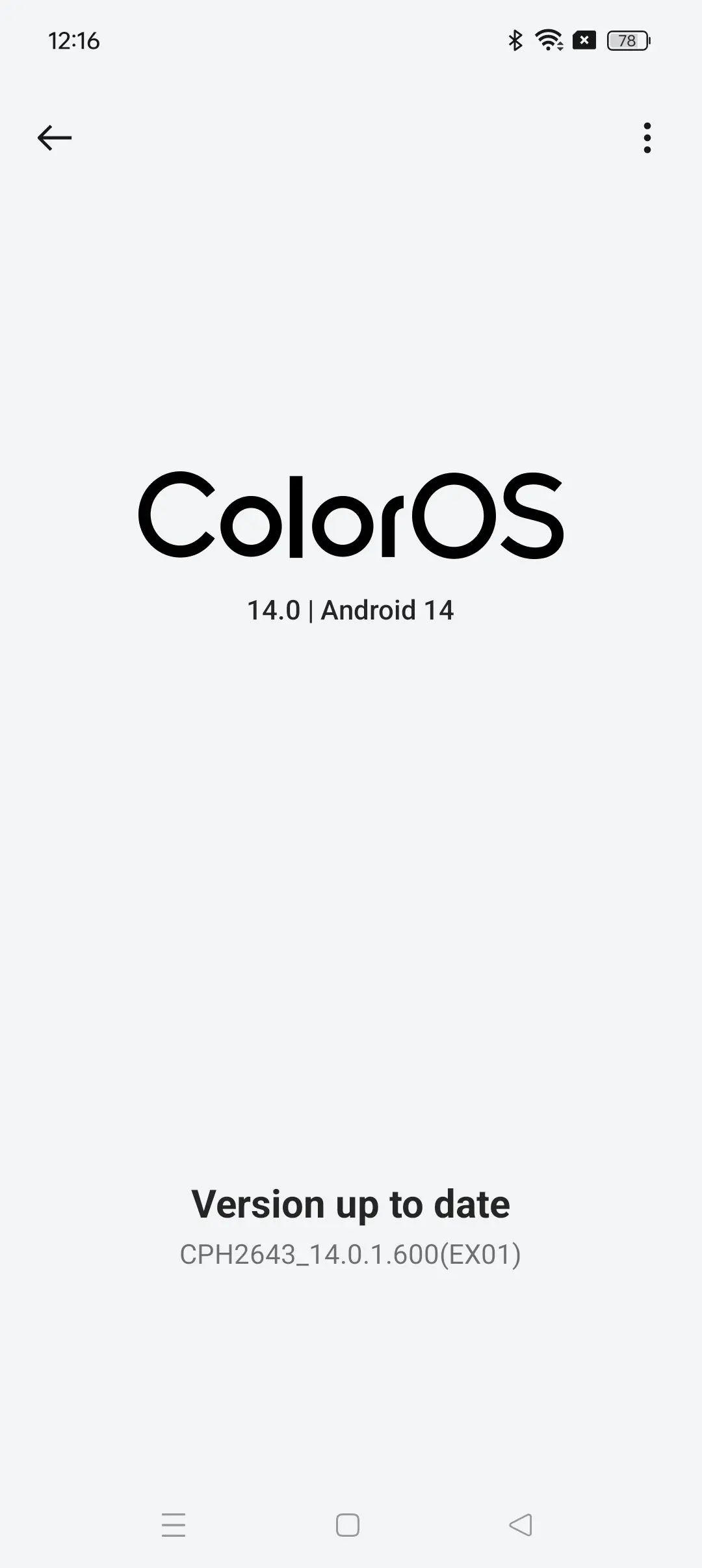 Oppo F27 Pro Plus OS Version Image.