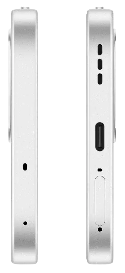 Oppo F33 5G Pearl White Updown Side Image