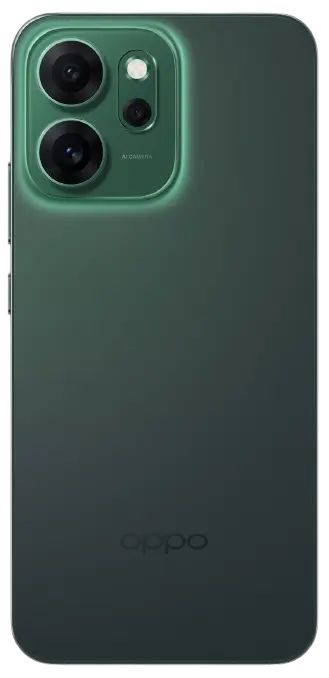 Oppo Reno14 F 5G Luminous Green Back Image.