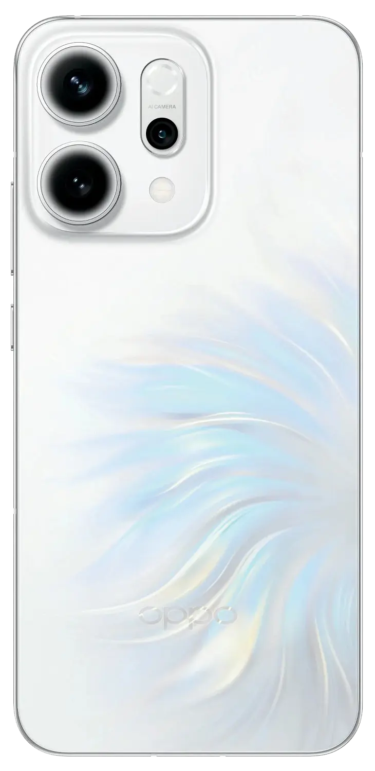 Oppo Reno14 Opal White Back Image.