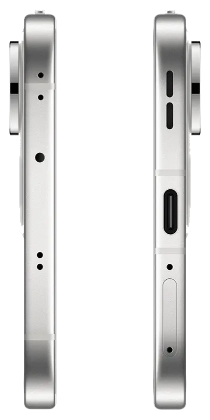 Oppo Reno14 Opal White Charging Port Image.