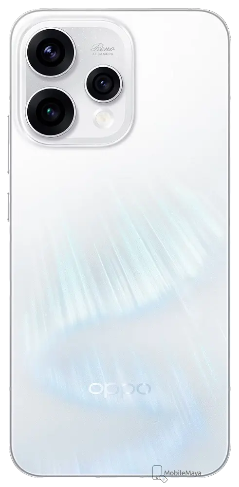 Oppo Reno15 Aurora White Back Side Image.
