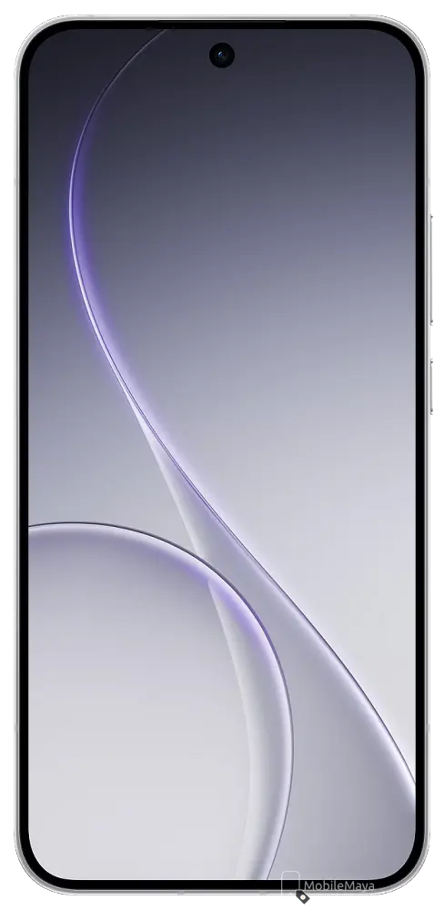 Oppo Reno15 Aurora White Front Side Image.