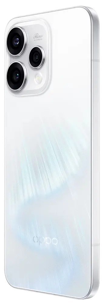 Oppo Reno15 Aurora White Left Side Image.