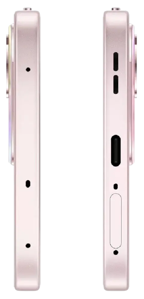 Oppo Reno15c (India) Afterglow Pink Updown Side Image
