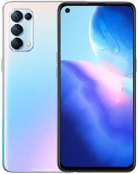Oppo Reno5 silver color image